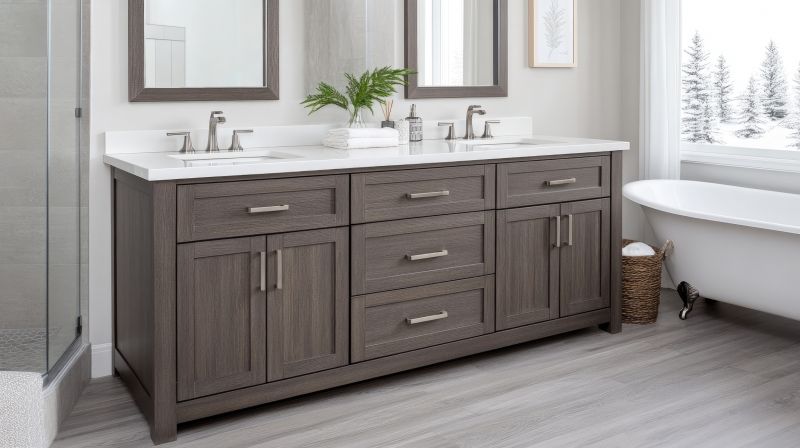Vanity with Integrated Storage